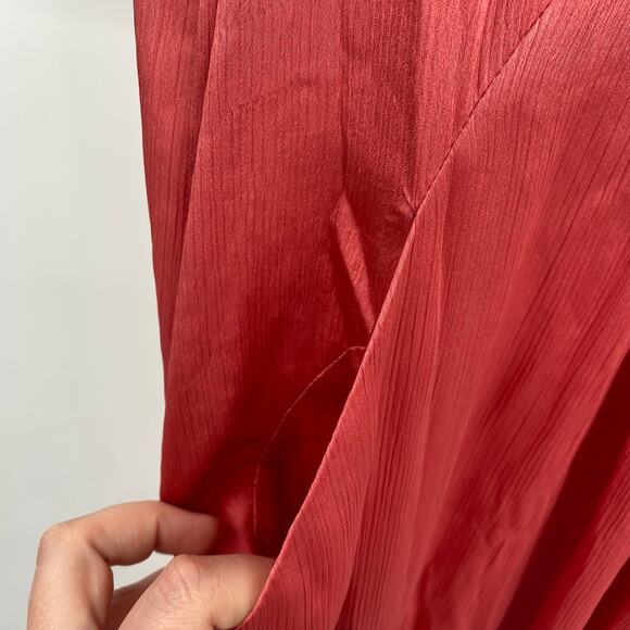 Zara Women's Pink Oversized Silky Flowy Midi Dress Size Small - Picture 7 of 11